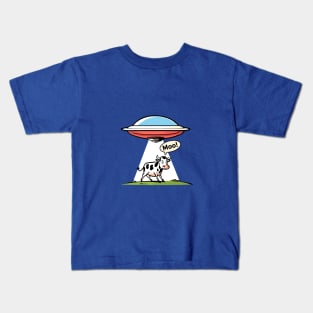 UFO Cow Abduction Kids T-Shirt